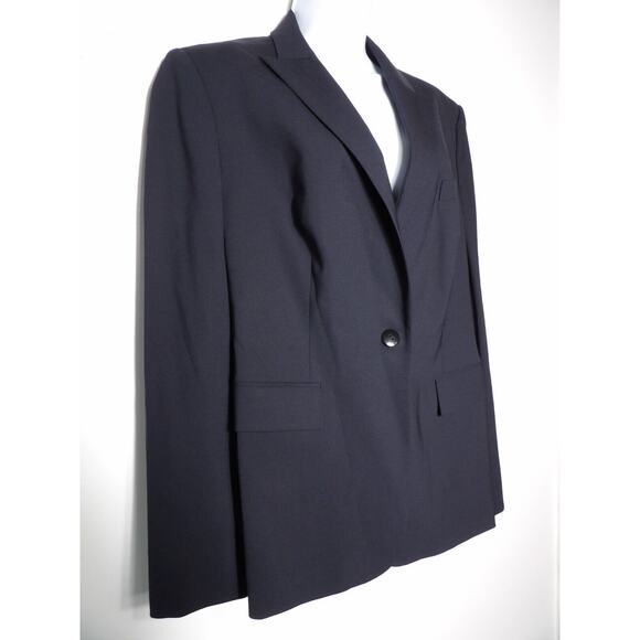 Hugo Boss Blazer Juicy6 Wool Womens 14 Navy Blue Career Office Professional - Picture 3 of 15